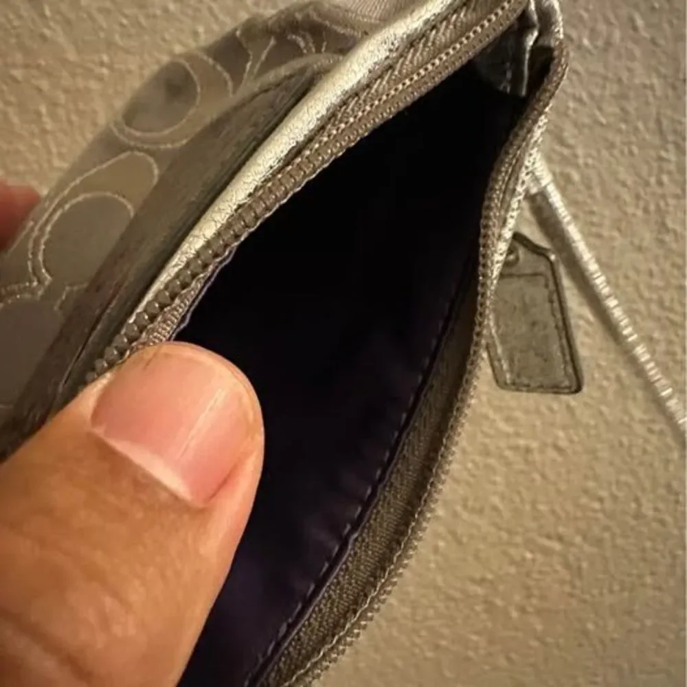 Coach Poppy Metallic Wristlet